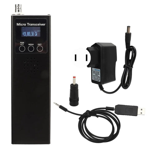 Grab And Go Portable Ham Radio Receiver Handheld 0.5MHz To 30MHz SSB Transceiver with charger and USB cable, US Plug