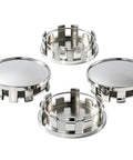 Slick Silver Wheel Hub Center Caps Featuring Snap In Tight Fit Abs Hub Covers For Cars Trucks And Suv Universal Scratch Resistant Rim Exterior Kits