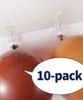 Transparent Balloon Arch Clips 10 Pack Durable Plastic Spring Clamps For Balloon Garlands in use with balloons.
