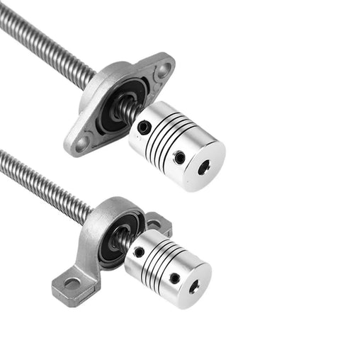 Heavy Duty T8 Lead Screw Kit With Nut For CNC And 3D Printer, 8mm Lead Screw, nut bearing detail, showing smooth low noise travel