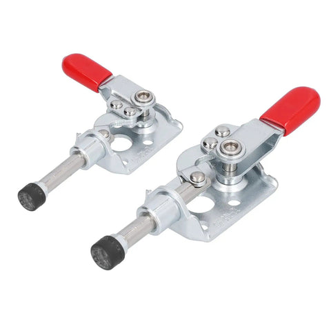 Push Pull Toggle Clamp 40kg Load Heavy Duty Clamp With Plastic Coated Handle For Welding Electronics Installation And Storage Case Durable Galvanized Iron Construction