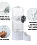 Automatic Bird Water Feeder With Secure Anti Tip Bowl for Small Cages adjustable hanging dispenser with durable glass bottle.