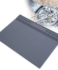 Pro Grade Watch Repair Pad Non Slip Rubber Mat For Watchmaking And Horology Tools Durable Grippy Bench Mat For Watch Maintenance Gray Color