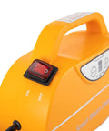 Close-up of orange casing and switch on Powerful 1800W Steam Cleaner With High Pressure And High Temperature Steam For No Hassle Deep Clean