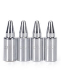 Desoldering Nozzle Set For 0.8mm 1.0mm 1.2mm 2.0mm Tips, Four Piece Replacement Kit For 948D-I And 948D-III Desoldering Stations, Easy Install, Pro Grade Brass Nozzles, Not Compatible With 948-III, four silver nozzles