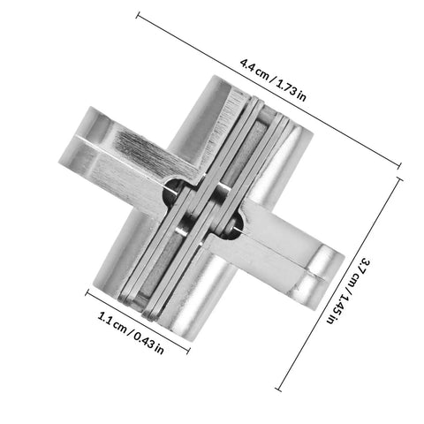 Dimensions of invisible stainless steel door hinge for hidden cabinets and folding doors concealed cross hinge.