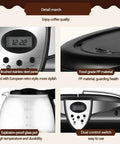 Smart Coffee Maker With Two Flavors Espresso, Double Pumps And Boilers, Programmable Timer details in brushed stainless steel