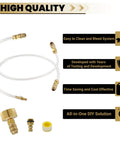 High-quality Pro Grade Hydraulic Steering Bleed Kit For Seastar BayStar And Uflex Systems with quick connect filler hose.