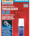 Blue Medium Strength Thread Locker 2.5 mL Tube For Metal Fasteners - Automotive, Machinery, And Home Projects packaging