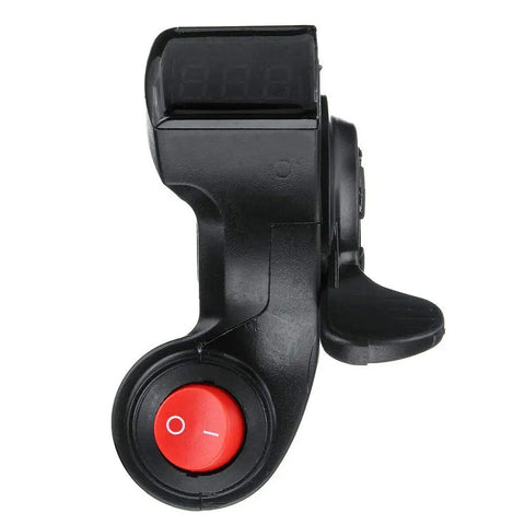 Universal Must Have Thumb Throttle With LED Voltage Display For Electric Scooters And Ebikes 22Mm Handlebar Fit LiFePo4 And Lead Acid Compatible Plug And Play Black
