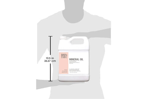 Food Grade Mineral Oil For Wood And Kitchen Surfaces 1 Gallon Vegan Formula Enriched With Vitamin E container with dimensions