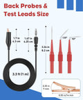 Back Probe Kit 30 Pcs Automotive Test Leads Bundle With Banana Plug To Alligator Clip Probes Wire Piercing Probes Insulated Leads