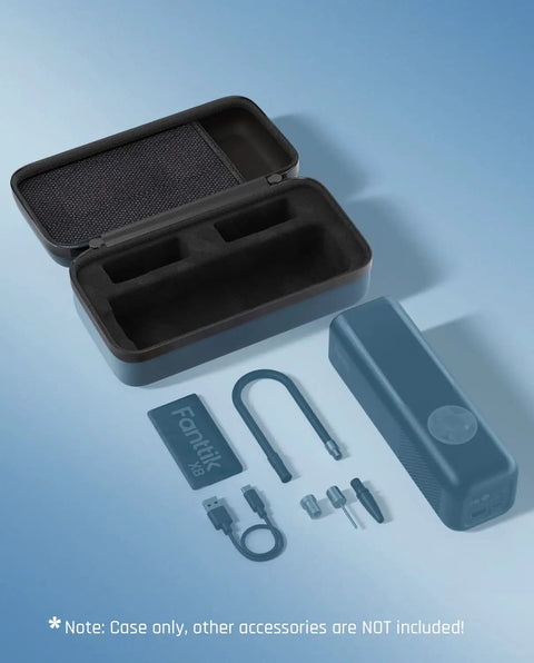 Open view of Officially Customized EVA Storage Case For X8 APEX Tire Inflator And S100 Kit with foam inserts