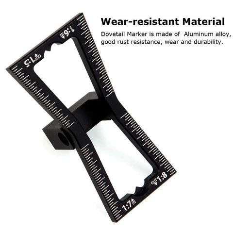Heavy Duty Aluminum Dovetail Marker Guide Two Pack for precise markings, made of durable aluminum alloy, features scale. 