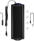 Solar Car Battery Trickle Charger And Maintainer For 12V Vehicles with cigarette lighter adapter and mounting accessories