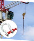 Heavy Duty Galvanized Steel Lifting Shackles Two Pack for secure connections in construction crane operations.