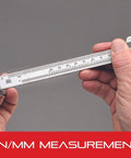 Vernier Caliper With Hardened Stainless Steel Depth Rod And Lock Screw, Sharp Black Graduation For Precise Readings