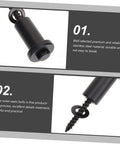 Stainless steel toilet seat bolt, close-up showing durability and fine craftsmanship with detailed treatment.