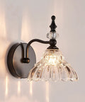 Matte Black Modern Bathroom Vanity Light Fixture Over Mirror Wall Sconces For Bedroom Hallway Living Room With Warm Soft White Led Glow And Easy Mount Dope Flower Shape Design
