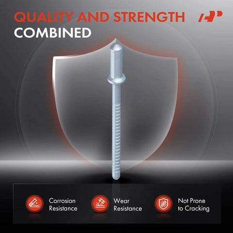Tough as Nails Steel Blind Rivets Push Retainer Clips 20 Pack For Lexus GS300 GS350 GS430 Auto Trim Fasteners direct view displaying durability features.