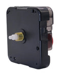 12888 Clock Replacement Movements No-Hassle Easy Installation Swing Mute Movement for clock repair, side view, black casing