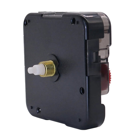 12888 Clock Replacement Movements No-Hassle Easy Installation Swing Mute Movement for clock repair, side view, black casing