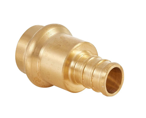 Half Inch Copper Press To PEX Crimp Coupling Brass Adapters Pack Of 10 For Copper And PEX Pipe Connection No Sweat Install Watertight Seal