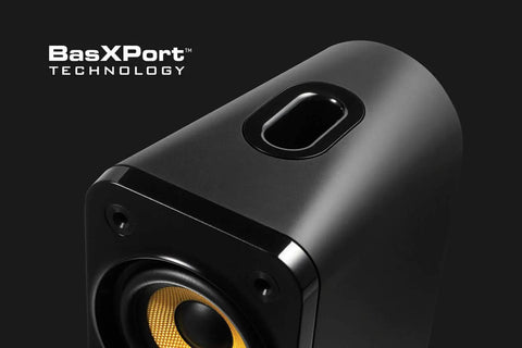 GigaWorks T40 Series II 2.0 Desktop Speaker System With BasXPort Tech Delivers Full Bass Without a Sub Easy Front Controls