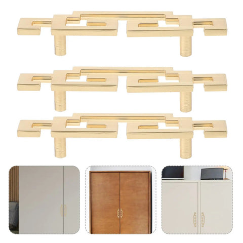 4 Pack Cabinet Door Pull Handles Set Square Metal Grips For Kitchen Cupboard And Wardrobe Sliding Doors Vintage Style Hardware