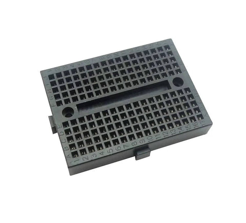 Six Piece 170 Tie Points Mini Breadboard Kit With 65 Jumper Wires For Arduino And Raspberry Pi Diy Projects, black ABS board
