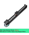 Slide Table Kit For CNC Systems With T Type Linear Guide Rail Stage 50mm Stroke And 6mm Pitch Electric Linear Stage Pro Grade Precision Ball Transmission Heavy Duty Load For Smooth And Accurate Milling, 300mm stroke with Nema11 stepper motor