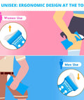 Illustration showing 900Ml Portable Disposable Urine Bags 12 Pack For Travel And Car Rides Unisex Pee Bags usage by men and women.