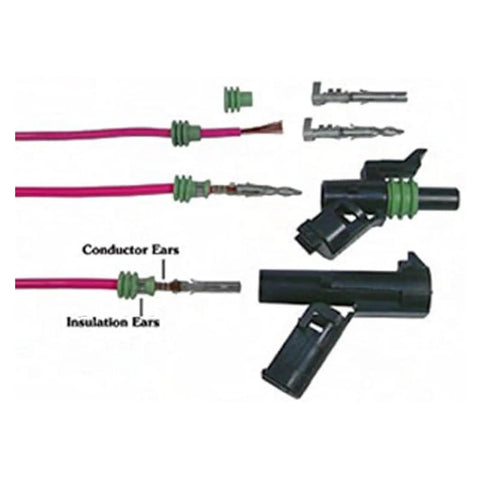 Heavy Duty Weather Pack Connector Set For 12 To 18 Gauge Wire With Male Female Terminals Quick Disconnect Splice Kit waterproof connector with pins