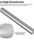 Heavy Duty 16mm x 300mm Linear Motion Rods Set Of 2 Chrome Case Hardened Shafts For 3D Printers CNC Robotics And DIY Projects, 45# Carbon Steel Hardened To HRC55 To 62, Wear Resistant And Corrosion Resistant, smooth surface close-up
