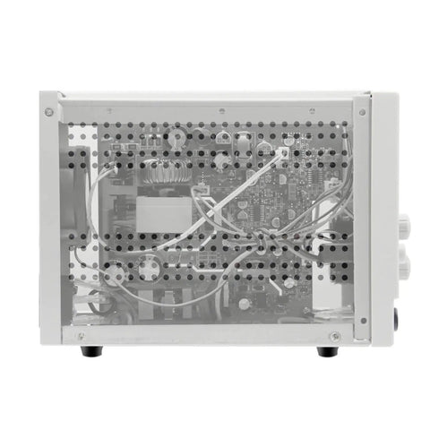 Mini Switching Power Supply, Ultra Compact Internal Power Converter With 10A USB Output, Model MCH-K3010DU, Reliable DIY Electronics Power Module For Custom Projects, Plug And Play, Easy Install, Efficient Power Delivery in white metal case