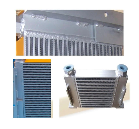 Hydraulic Aluminum Alloy Air Cooler With Oil Cooling Heat Exchanger Precise Welded Construction Efficient 34W Fan Fast Temperature Drop 60L Per Minute Flow Under 2MPa Working Pressure Industrial Cooling Solution