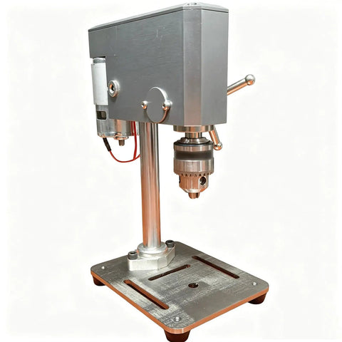 Ace Mini Bench Drill Press Delivering Sweet Variable Speed Control With Heavy Duty Chuck Grip For Zero Drama Woodworking Metal Drilling And Quick Jewelry Crafting Jobs on a steel base.