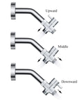 Solid Brass 3 Way Shower Diverter Chrome Finish G1/2 Inlet And Two G1/2 Outlets Easy Install No Leak Design with positions