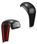 Mazda 3 And CX-30 CX-50 Gear Shift Knob Cover Dope Carbon Fiber Style Interior Trim, rear view, glossy finish, easy install
