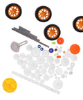 Plastic Gear Set Kit 78 Pieces For DIY Projects With Pulleys Belts Worms Racks Shafts Axles Tires Gearbox Components And Bushings