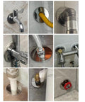 Heavy Duty Two Inch Wall Split Flange Stainless Steel Round Escutcheon Plate Cover For Pipes on various plumbing setups.