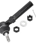 Front Outer Tie Rod Ends Replacement Kit Fits Rendezvous Terraza 2002 To 2007 Chevy Malibu Classic Uplander 1997 To 2009 Alero Cutlass 1997 To 2004 Aztek Grand Am Montana 1999 To 2009 Relay 2005 To 2007 ES3455 black steel tie rod end with nut, washer, and cotter pin