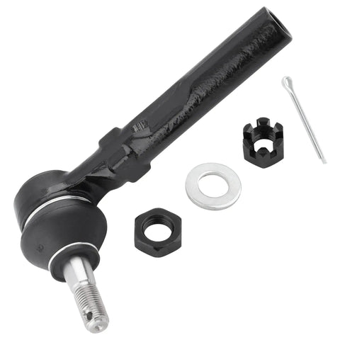 Front Outer Tie Rod Ends Replacement Kit Fits Rendezvous Terraza 2002 To 2007 Chevy Malibu Classic Uplander 1997 To 2009 Alero Cutlass 1997 To 2004 Aztek Grand Am Montana 1999 To 2009 Relay 2005 To 2007 ES3455 black steel tie rod end with nut, washer, and cotter pin