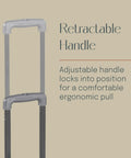 Mobile Folding Utility Cart With Canvas Organizer Bag retractable handle detail showing adjustable ergonomic design in blue grey