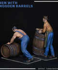 1 To 35 Scale Military Figures Kit Men With Wooden Barrels Dope Diorama Set For Collectors 14 Plus Not A Toy Realistic Detailing
