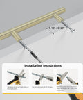 Installation guide for 30 Pack 3 Inch Gold Cabinet Handles For Cupboards And Drawers, Fade Resistant Stainless Steel hardware.