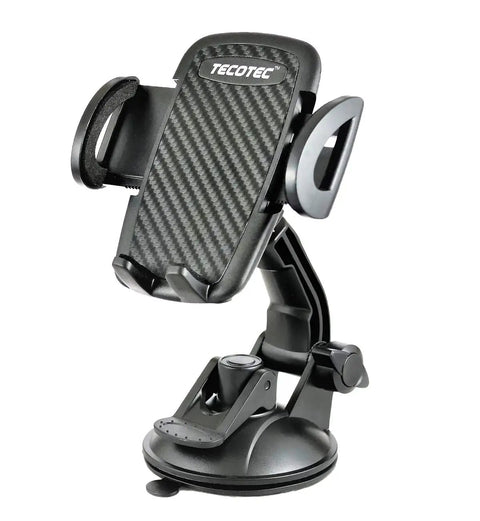 Heavy Duty Car Phone Mount With Grip Tight 3 Inch Sticky Gel Suction Cup Hella Secure Locking Lever For Dashboard Or Windshield.