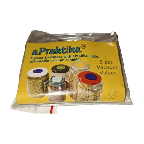 aPraktika vacuum valve set, transparent plastic, 5-pack for food storage jars
