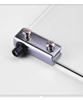 Slide Bolt Door Lock Hasp For Doors And Gates Heavy Duty Cabinet Hardware Set with Glass Clip on a chrome finish surface