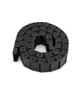 Heavy Duty Cable Drag Chain For Wire Management, Black Plastic Cable Carrier For CNC Machines, 15mm By 30mm Size, coiled view